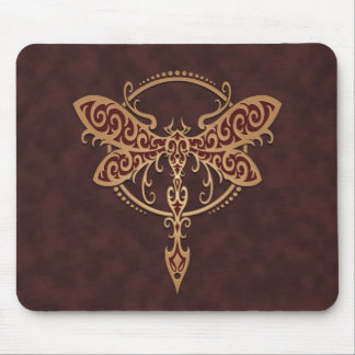 Stammes- Libelle - Braun Mousepad