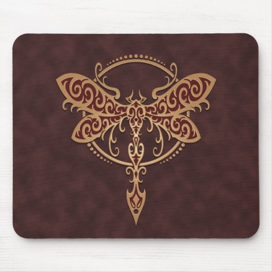 Stammes- Libelle - Braun Mousepad (Vorne)