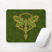 Stammes- Libelle - goldenes Grün Mousepad (Mit Mouse)