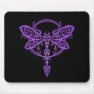 Stammes- Libelle - lila u. schwarz Mousepad