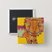 Stammes- Löwe Button (Vorne & Hinten)