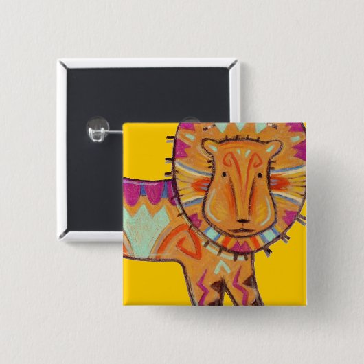 Stammes- Löwe Button (Vorne & Hinten)