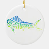 Stammes- Mahi Mahi Keramik Ornament (Hinten)