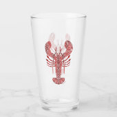 Stammes- Maine-Hummer Glas (Rückseite)