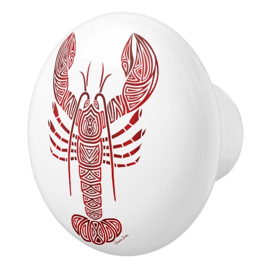 Stammes- Maine-Hummer Keramikknauf (Rechts)