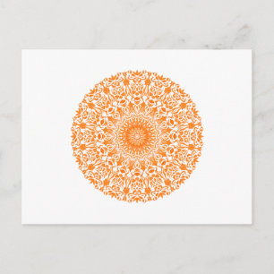 Stammes-Mandala Orange Postkarte