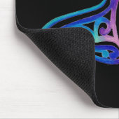 Stammes- Manta auf Schwarzem Mousepad (Ecke)