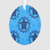 Stammes- Maori- Sun-Schildkröte Ornament (Vorderseite)