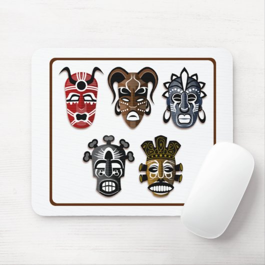 Stammes- Masken Mousepad (Mit Mouse)