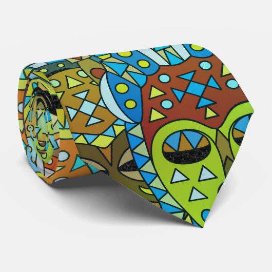 Stammes- Maskenvorlage lichtdurchlässig mit Gold Krawatte (Gerollt)