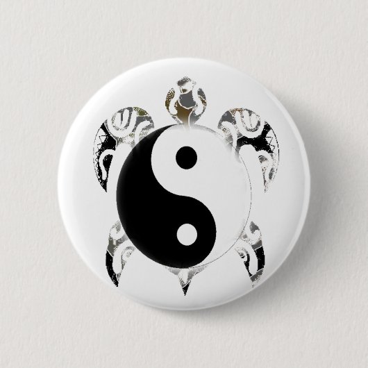 Stammes- Meeresschildkröte Button (Vorderseite)