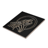 Stammes- metallisches Heulenwolf-Emblem Fliese (Seite)