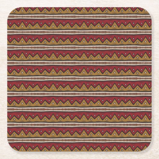 Stammes- Muster Rechteckiger Pappuntersetzer (Vorderseite)