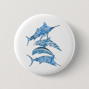 Stammes- Ozean-Tiere Button