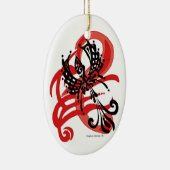 Stammes- Raben-Verzierung Keramik Ornament (Rechts)