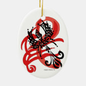 Stammes- Raben-Verzierung Keramik Ornament (Hinten)