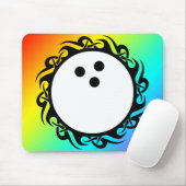 Stammes Regenbogen-Bowling Mousepad (Mit Mouse)
