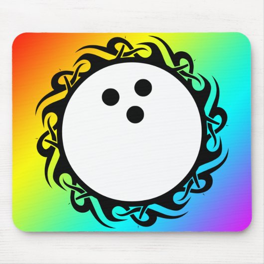 Stammes Regenbogen-Bowling Mousepad (Vorne)