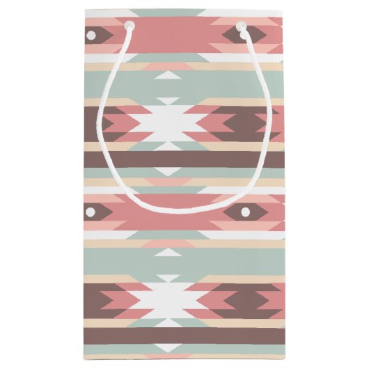 Stammes- rosa Diamant Stripes Geschenk-Tasche Kleine Geschenktüte (Rückseite)