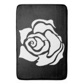 Stammes Rose Schwarz-weiß Badematte (Vorderseite Vertikal)