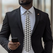 Stammes Rose Schwarz-weiß Krawatte