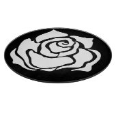 Stammes Rose Schwarz-weiß Schneidebrett (Ecke)