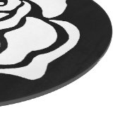 Stammes Rose Schwarz-weiß Schneidebrett (Ecke)