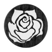 Stammes Rose Schwarz-weiß Schneidebrett (Vorderseite)