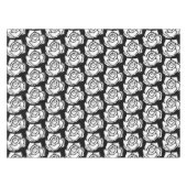 Stammes Rose Schwarz-weiß Tischdecke (Vorderseite (Horizontal))