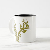Stammes- Rotwildknistern-Camouflage-Tasse Zweifarbige Tasse (Vorderseite Links)