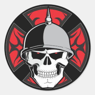 Stammes- runder Querschädel Aufkleber
