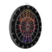 Stammes- Schädel Dartboardentwurf Dartscheibe (Vorderseite Links)