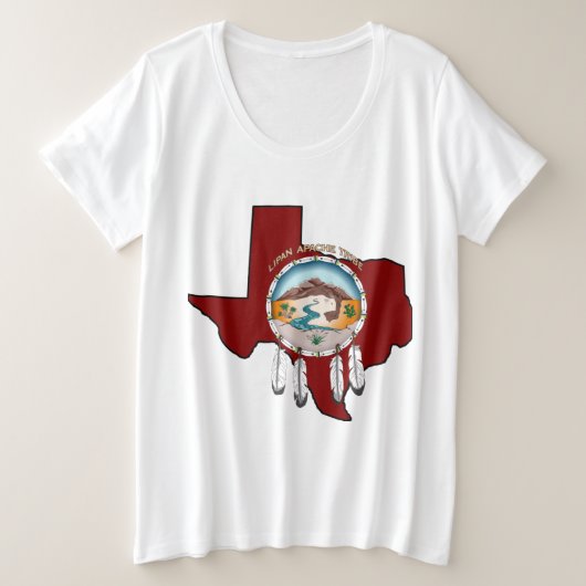 Stammes- Schild/Texas-Damen plus Große Größe T-Shirt (Design vorne)
