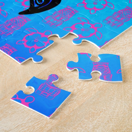 Stammes- Schildkröte-Hibiskus Puzzle (Seite)