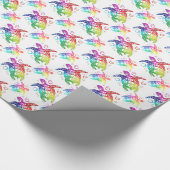 Stammes- Schildkröte-Regenbogen Geschenkpapier (Ecke)