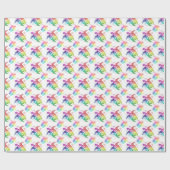 Stammes- Schildkröte-Regenbogen Geschenkpapier (Flach)