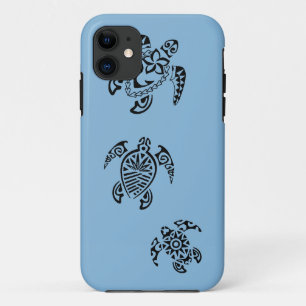 Stammes- Schildkröte-Trio-Entwurf iPhone 11 Hülle