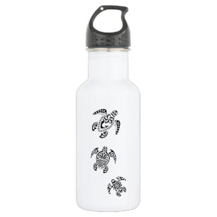 Stammes- Schildkröte-Trio-Entwurf Trinkflasche