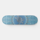 Stammes-Schildkröten-Mandala | Küste Skateboard (Horizontal)