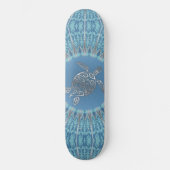 Stammes-Schildkröten-Mandala | Küste Skateboard (Vorderseite)