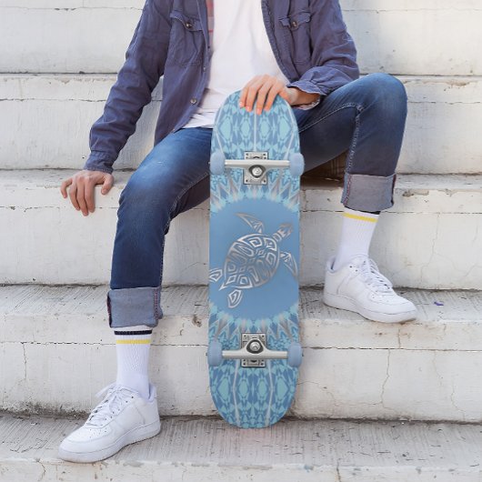 Stammes-Schildkröten-Mandala | Küste Skateboard