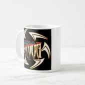 Stammes- Schwarzes American Samoa Kaffeetasse (Vorderseite Links)
