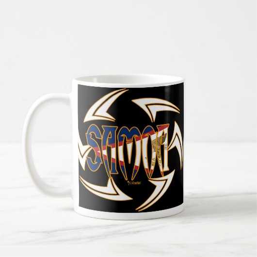 Stammes- Schwarzes American Samoa Kaffeetasse (Links)
