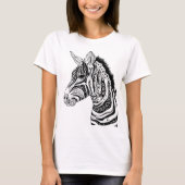 Stammes- Schwarzweiss des Zebra T-Shirt (Vorderseite)