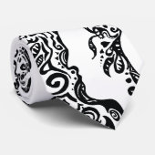 Stammes- Schwarzweiss-Kopf - Fantasie Krawatte (Gerollt)