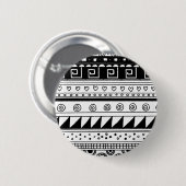 Stammes- Schwarzweiss-Muster Button (Vorne & Hinten)