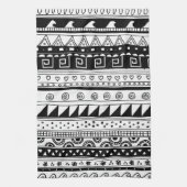 Stammes- Schwarzweiss-Muster Handtuch (Vertikal)