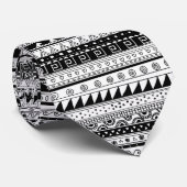 Stammes- Schwarzweiss-Muster Krawatte (Gerollt)