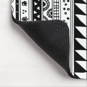 Stammes- Schwarzweiss-Muster Mousepad (Ecke)