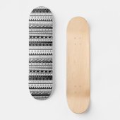 Stammes- Schwarzweiss-Muster Skateboard (Vorderseite)